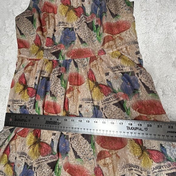 Bea & Dot by Modcloth Multicolor Butterfly Print A-Line Dress Plus Size 1X Lined - Picture 8 of 11